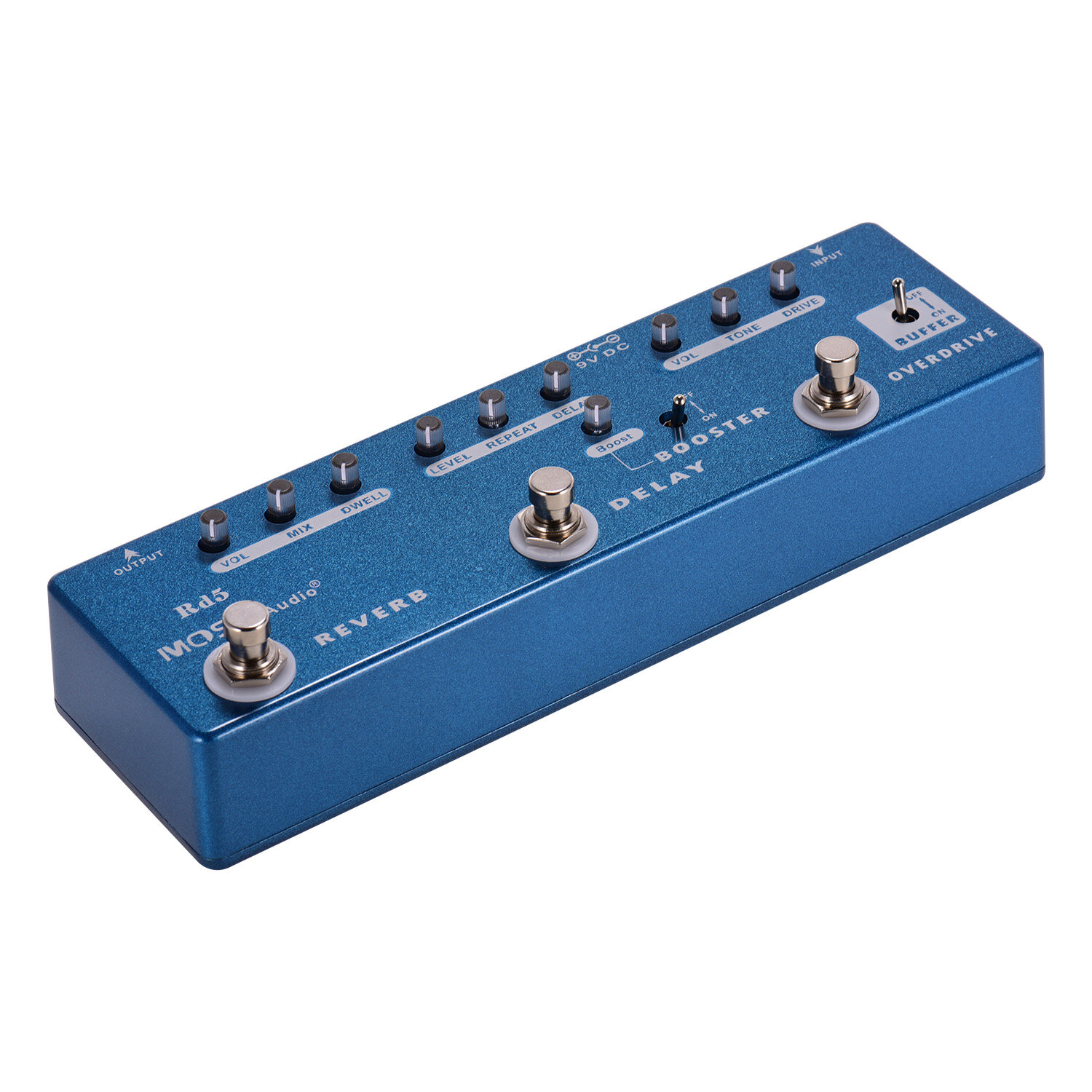 Okoogee MOSKY RD5 5In1กีตาร์ MultiEffects Pedal Reverb + Delay