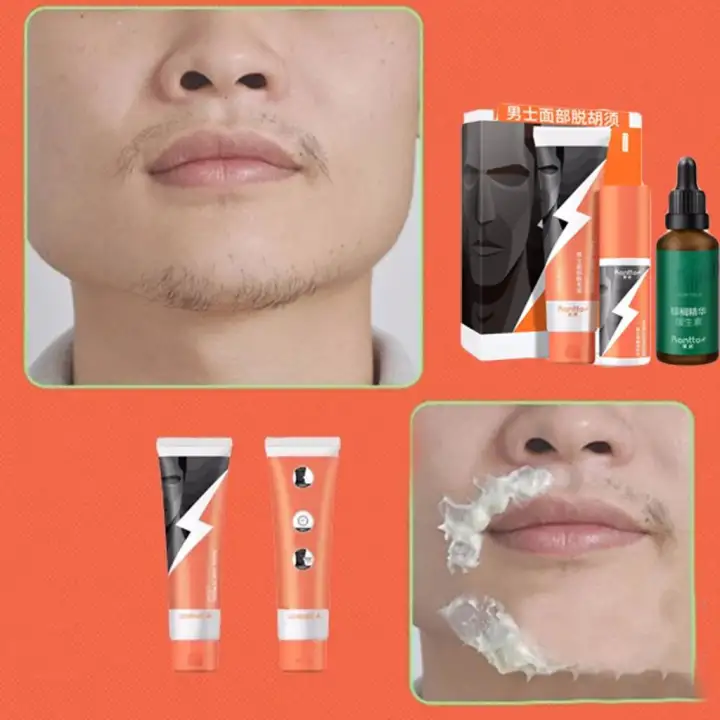 Laure Men Permanent Hair Removal Creamclean Shave The Beard Hair