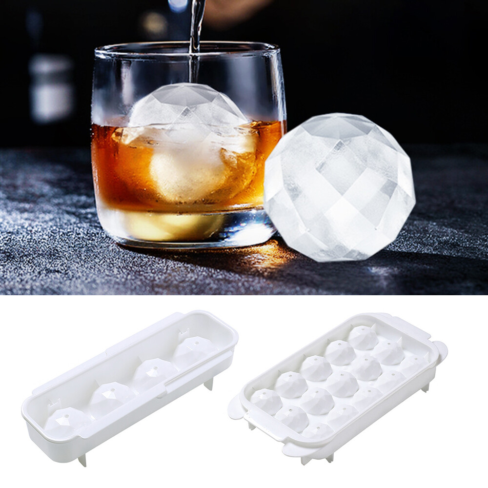 Round Ice Ball Mold Plastic Ice Cream Mold Whiskey Ice Cube Tray Bar Kitchen Tools