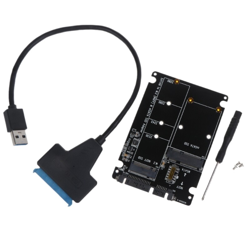 For m.2 ngff msata ssd to sata 3.0 2.5" adapter for m.2 ssd converter riser card for pc laptop add on card up to 60gdps