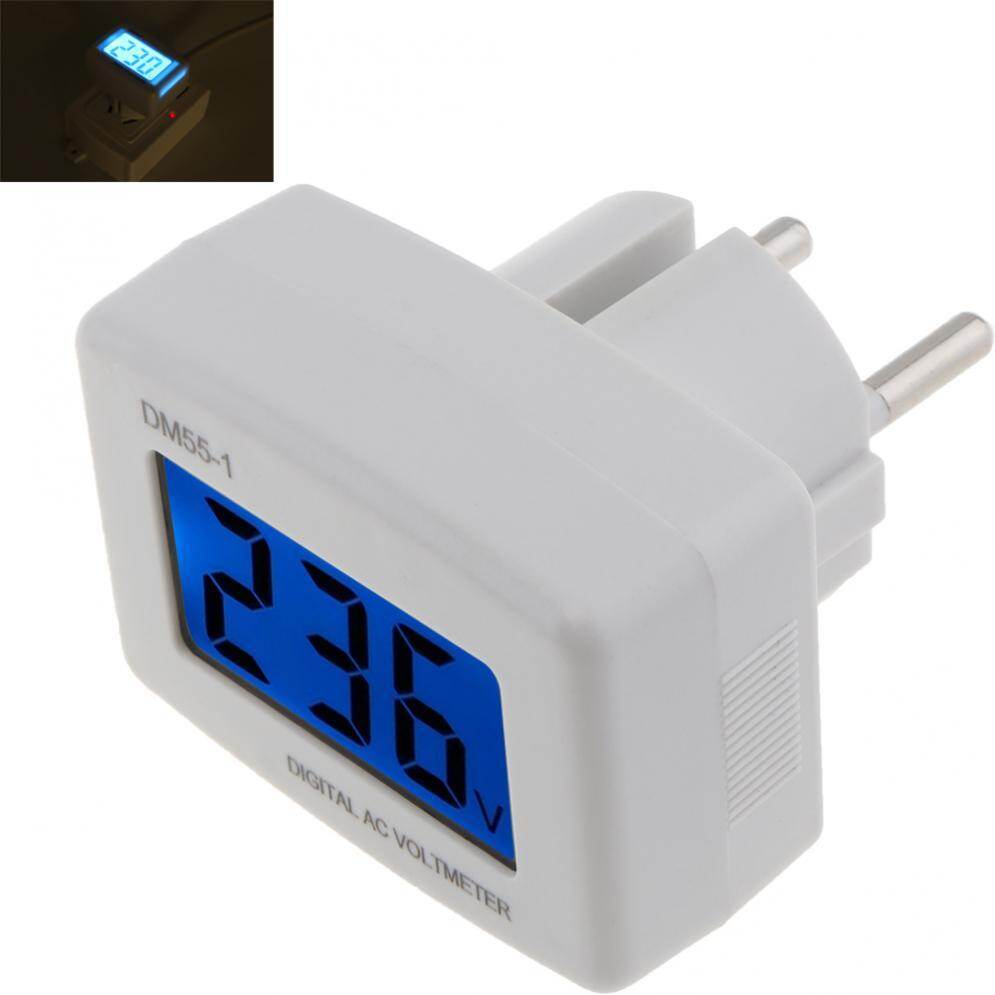 AC 80-300V Voltage Meter EU Plug LCD Digital Display Voltmeter Testers