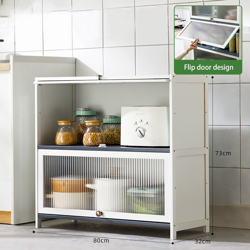 NFA Kitchen rack seasoning storage housewares large collection of storage cabinets multi-layer floor-to-ceiling dishes microwave oven