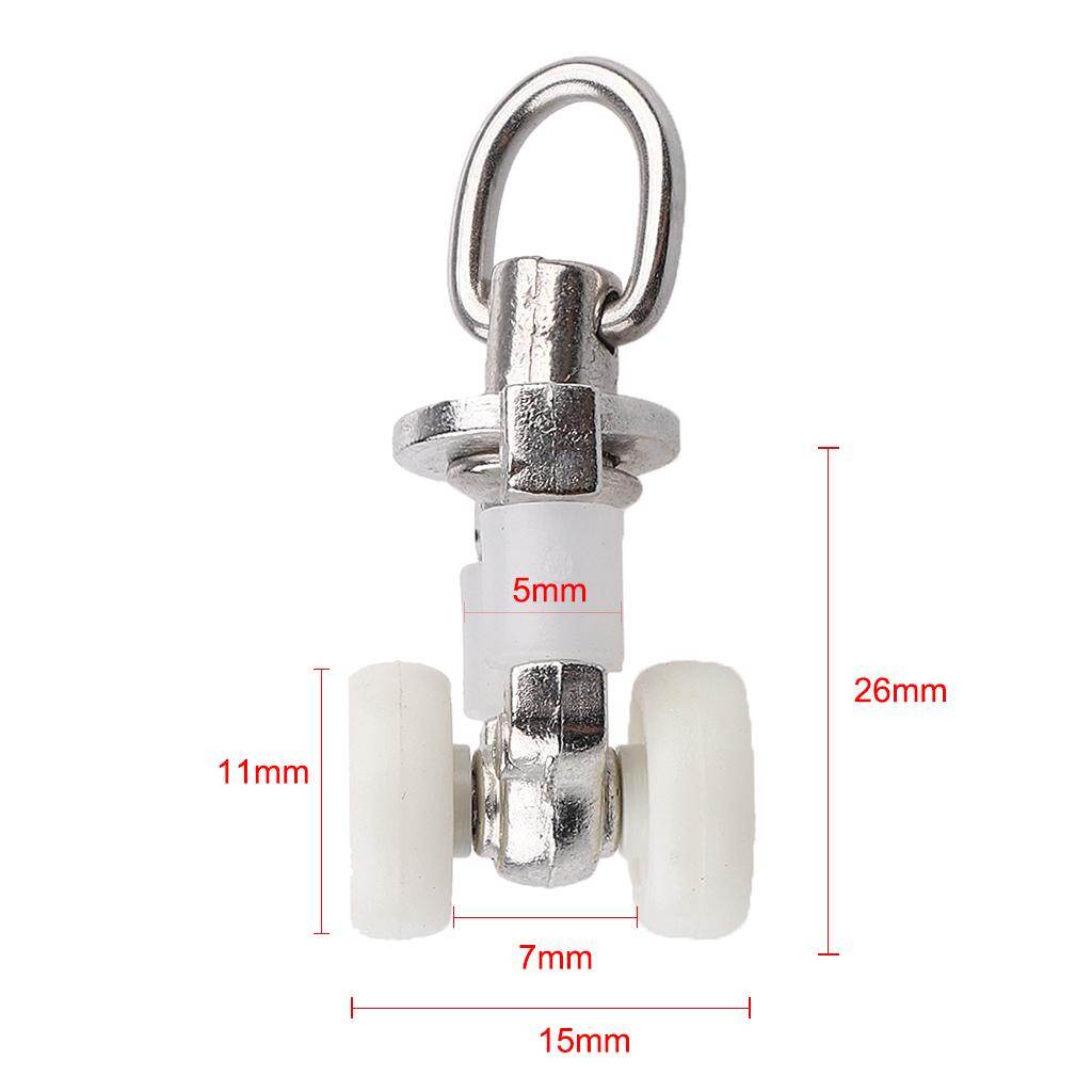 acituna 40x Shower Drapes Track Glider Runner Sliding Roller Hanger Carriers 26mm