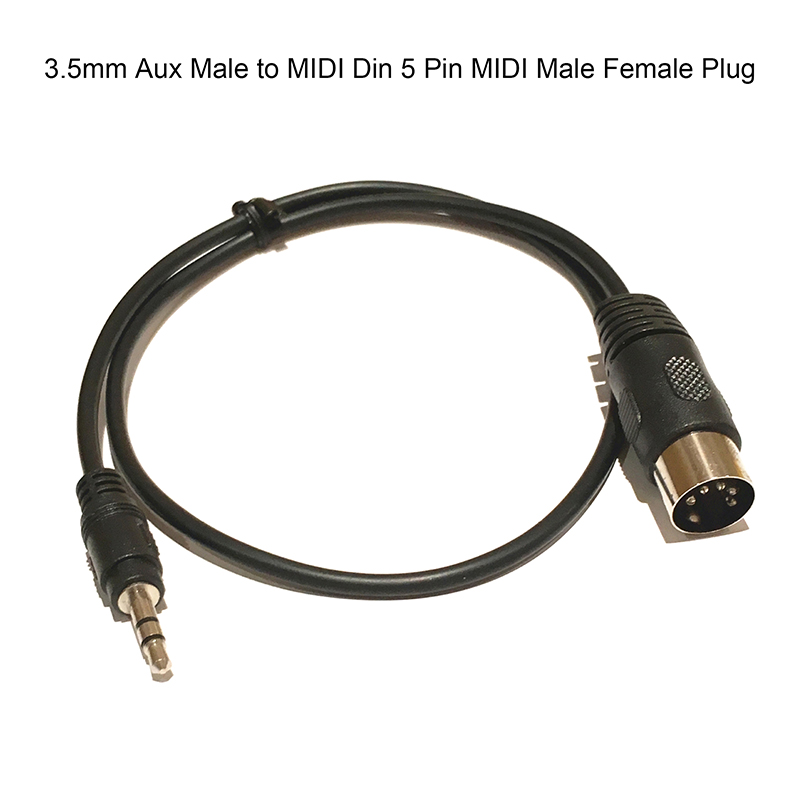 Jointflowers 3.5mm stereo jack audio cable 3.5 mm aux male to midi din 5 pin midi male female plug 0.5m for microphone mic