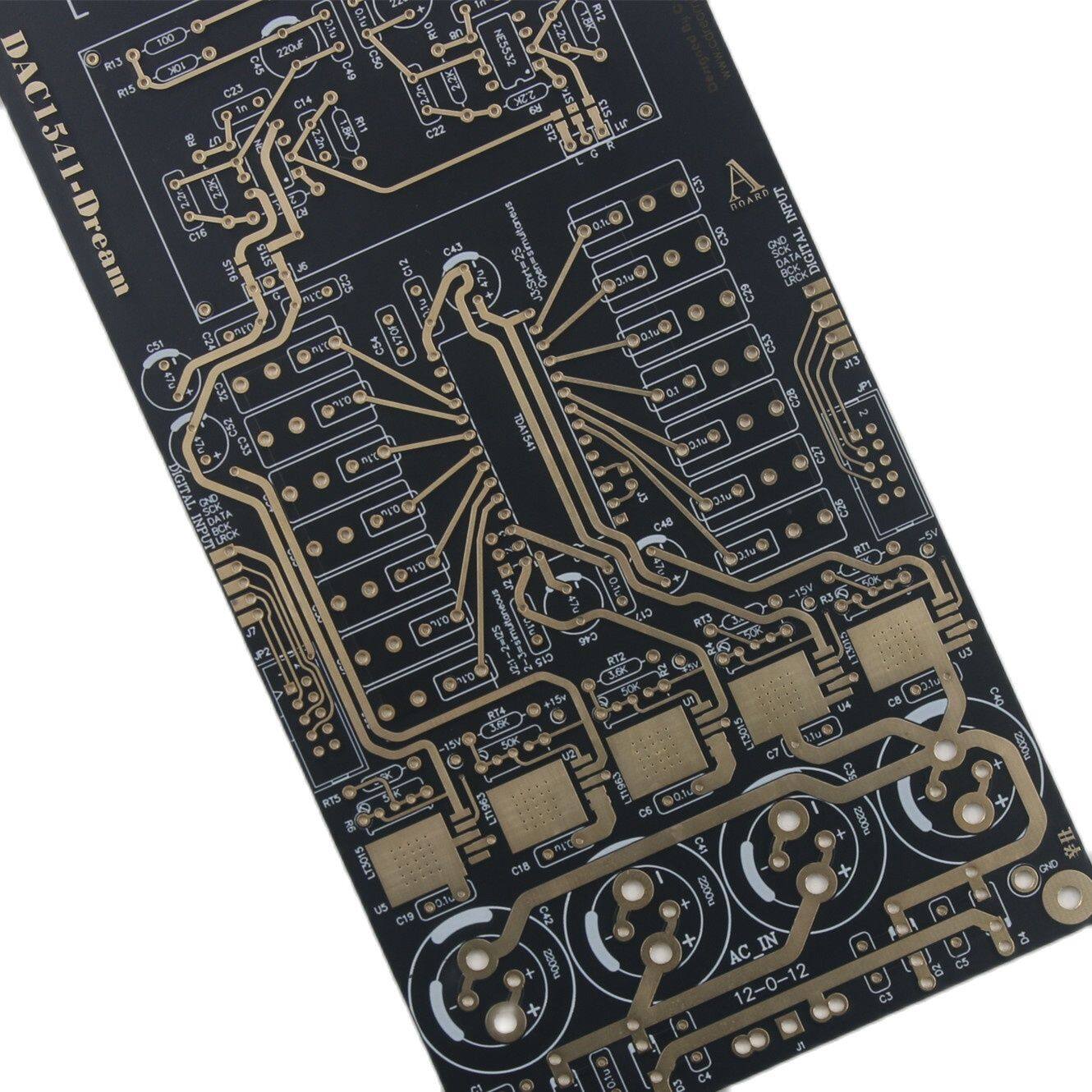 Dựa trên âm thanh tda1541 bảng mạch giải mã DAC Phụ kiện âm thanh mạ PCB