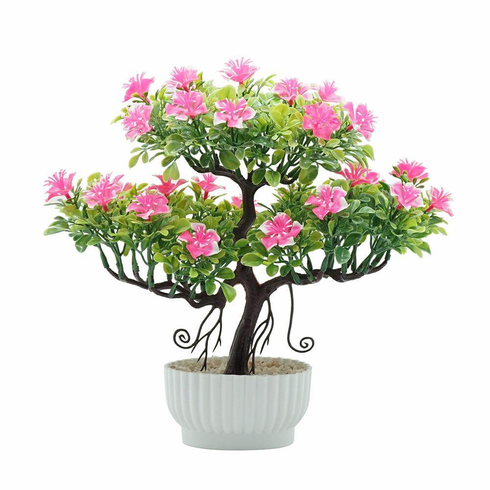 venicenight 1Pc Artificial Flower Tree Potted Bonsai Home Office Garden Desktop Party Decor