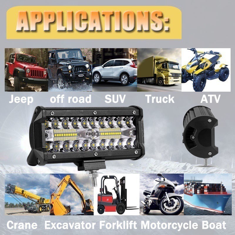 7'' Led Work Light Fog Light Spot Light Flood Beam for Work Offroad Car ...