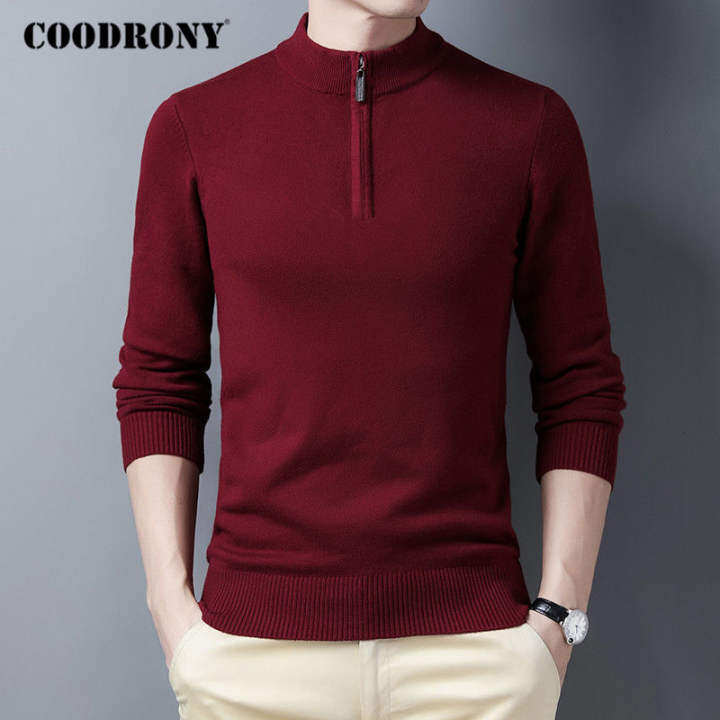 zipper turtleneck sweater