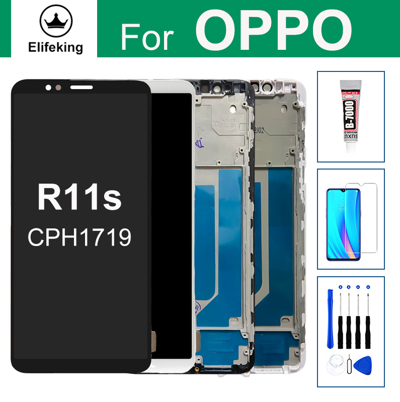 AAA + + + Màn Hình LCD Chất Lượng Cao Cho OPPO R11S CPH1719 Màn Hình LCD Bộ Số Hóa Cảm Ứng Lắp Ráp Màn Hình Cảm Ứng Không Điểm Ảnh Chết 100% Đã Kiểm Tra Tốt Với Công Cụ Miễn Phí + Kính Cường Lực