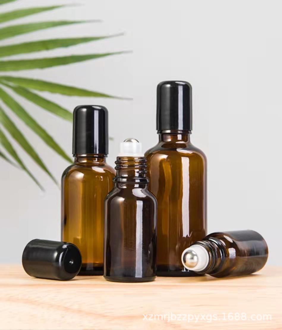 3ML 10ML Roller Oils Essential Containers Bottle With Steel Stainless Amber Roll Glass