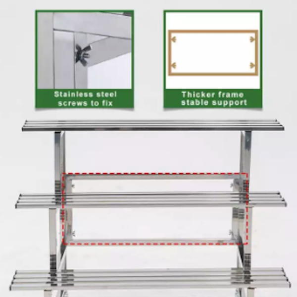 Flower rack rak bunga Flower Pots Stand Plant rack stainless steel