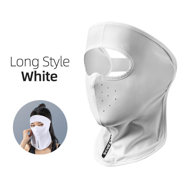ROCKBROS Summer Sun Protection Cycling Mask Ice Silk Anti-UV Face Mask Scarf Breathable UPF 50+ Outdoor Sports Headgear Scarves