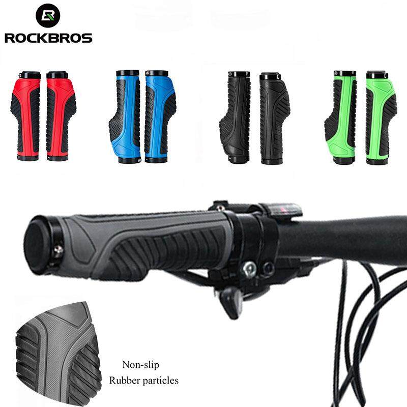 ROCKBROS Cycling MTB Bike Bicycle Rubber Handlebar Grips Lock Anti-slip Blue