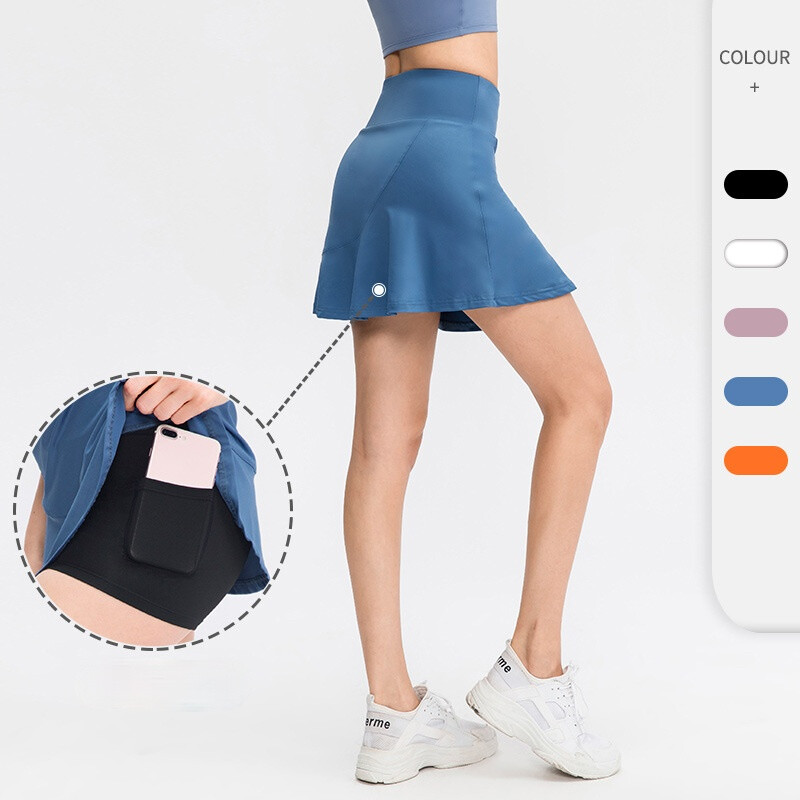 Women's Active Tennis Golf Skort Pleated Athletic Sports Running Skirt with Pockets and Shorts S-XXL