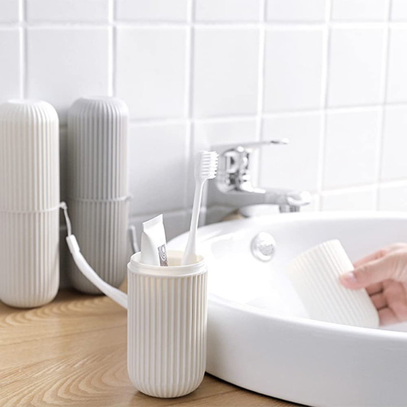 Toothbrush storage box round plastic portable toothpaste box household storage box travel toothbrush box