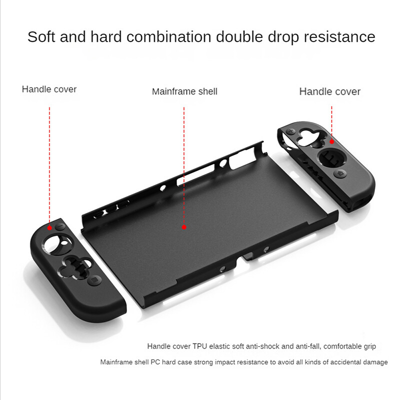 Ditour công tắc mới OLED trường hợp cho bộ chuyển đổi Nintendo OLED Cover quay lại chuyển đổi OLED TPU NS OLED chơi game Vỏ bảo vệ