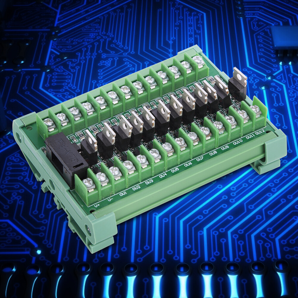 chasoee 12-Channel PLC Signal Amplifier Board Isolation Relay Module NPN Input PNP Output DC12-36V