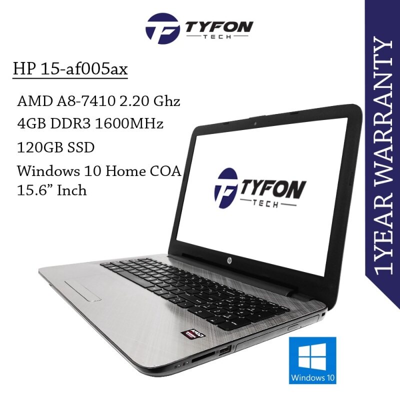 HP 15-af005ax A8-7410 4GB RAM 120GB SSD Laptop (Refurbished) Malaysia