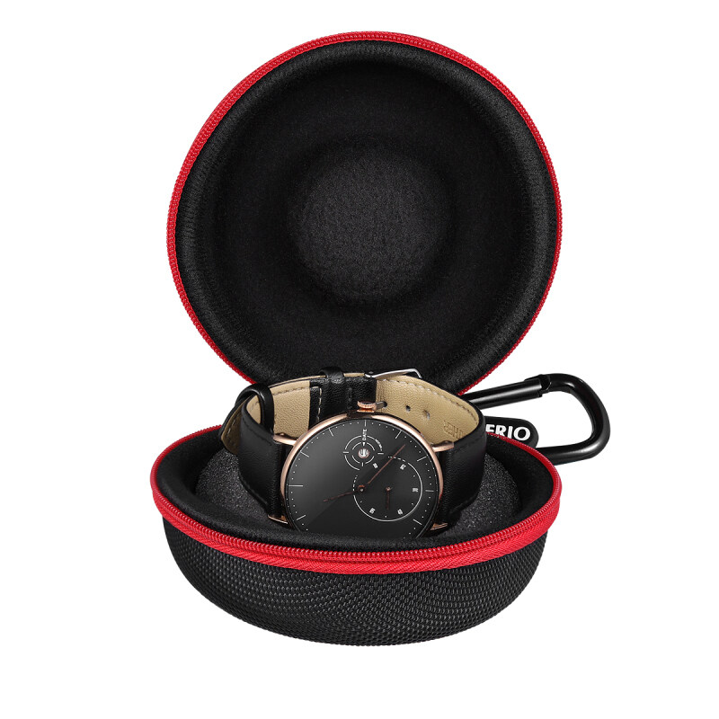 Chaoshihui NICERIO Portable Single Watch Travel Case Watch Box with Zipper And Soft Felted Interior for Holding Wristwatch Smart Watch (Black) Malaysia