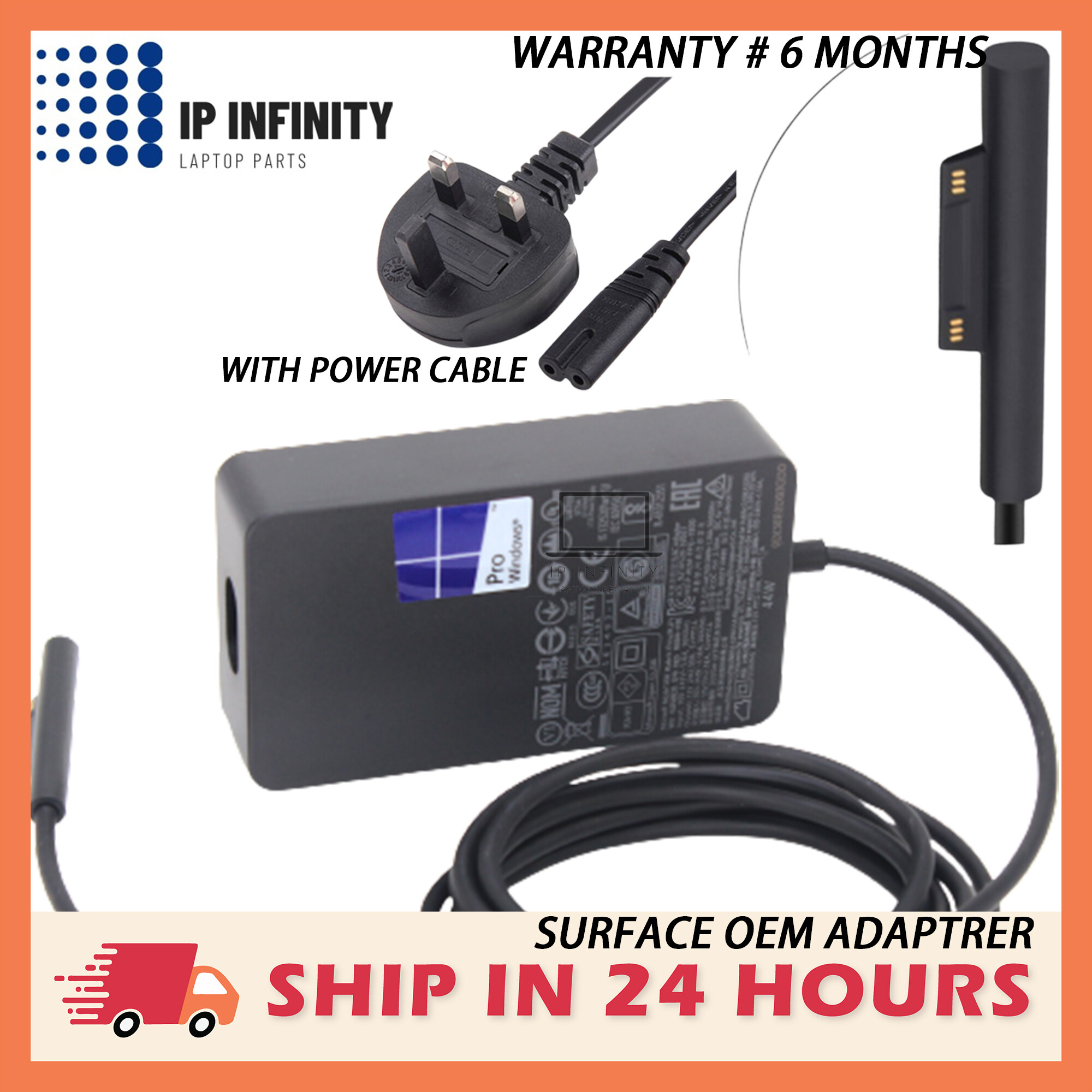 65W 15V 4A SURFACE PRO 8 2021 PRO 7 MODEL 1706 1706 7 X PRO 6 PRO 5 PRO ...