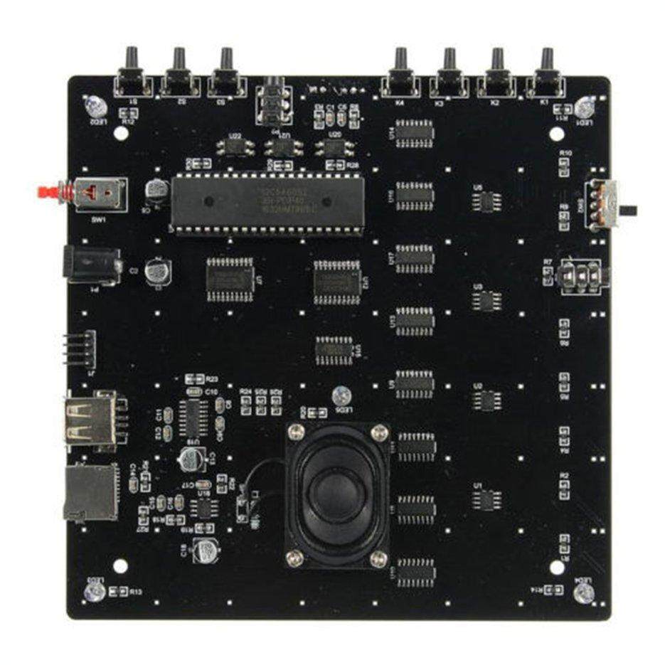 Nóng Người Bán 8x8x8 3D Vuông LED Cube MP3 Nhạc Phổ PCB Board Bộ Lắp Ráp