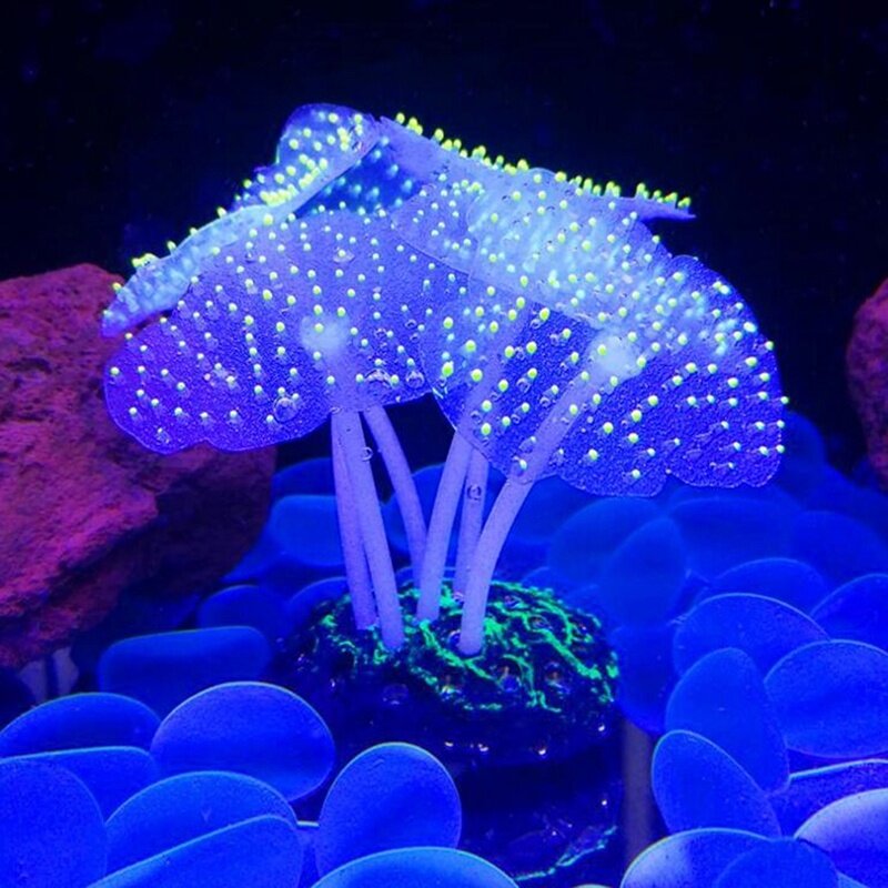 HangQiao Bể Cá Jellyfish Nhân Tạo Phát Sáng Cây Thủy Sinh Mô Phỏng Bằng