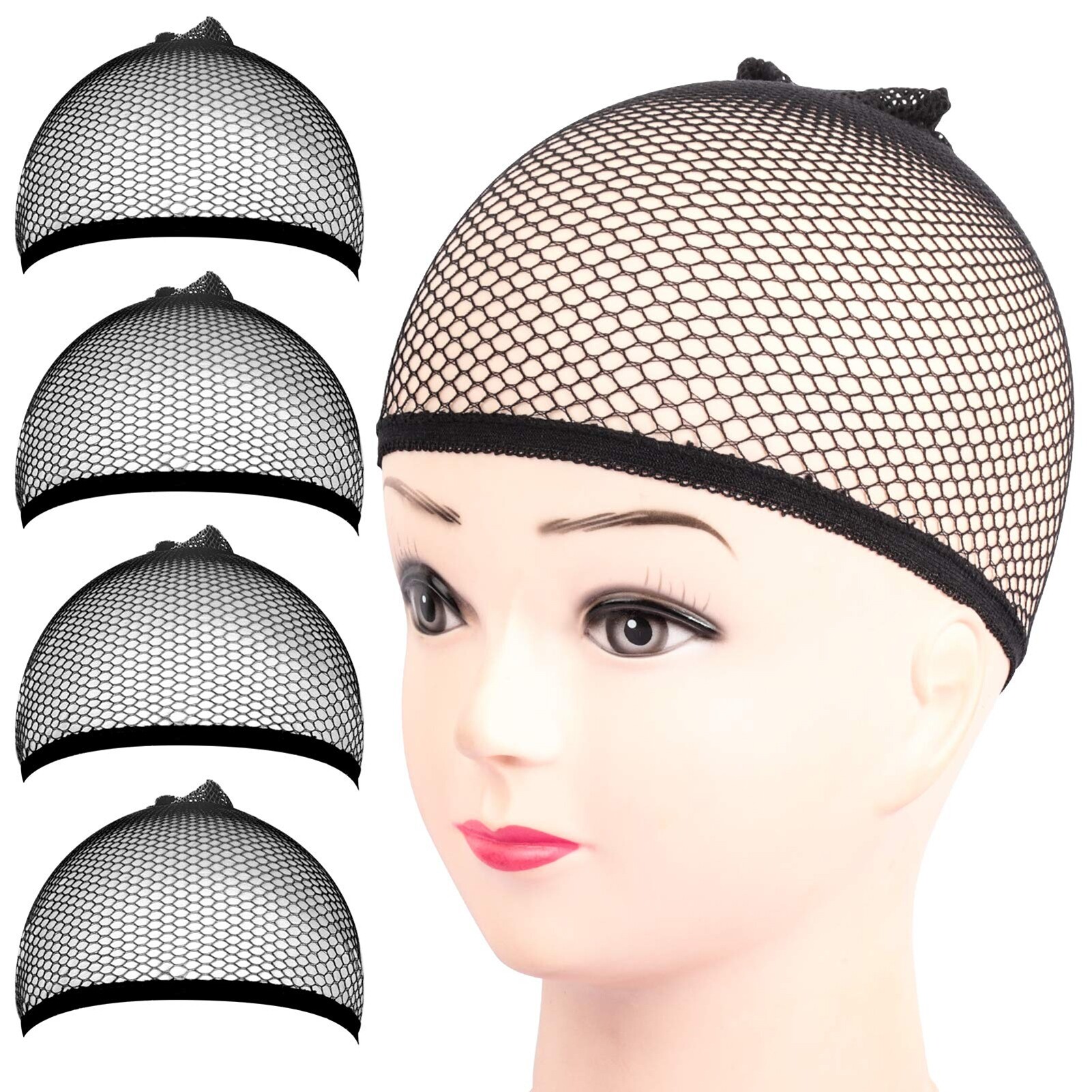 High Elastic Wig Liner Cap Cover Mesh Hair Wearing Net Hat Hairpiece Accessory