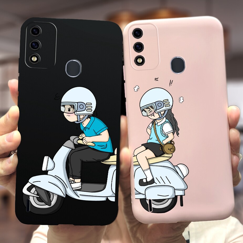 Cute bear cartoon back cover for itel a48 case soft silicone shockproof phone case for itel a48 casing 6.1''