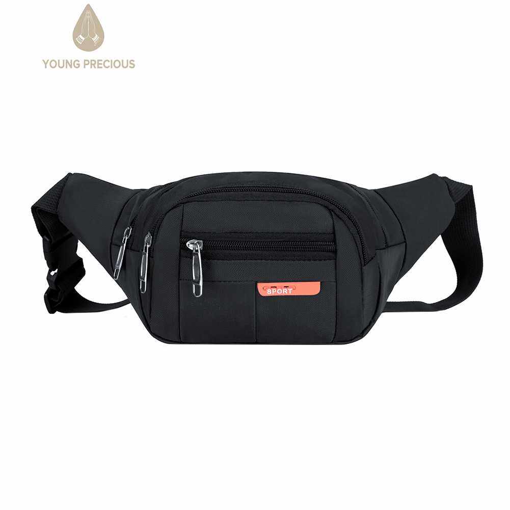 Unisex Waterproof Oxford Waist Bags Multi-Pocket Outdoor Sports Chest Pouch