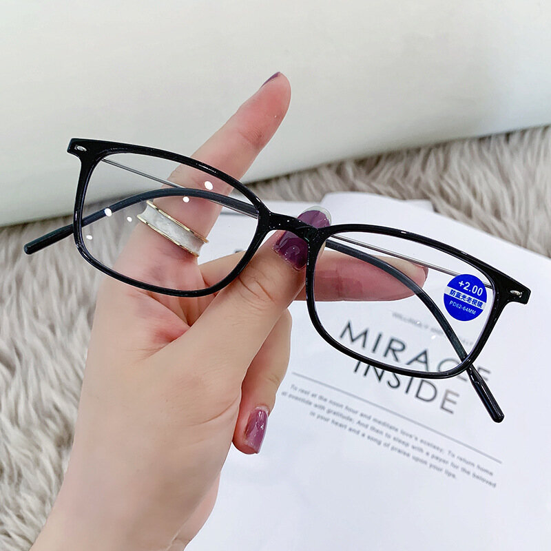PTQ Reading Glass for Women HD Vision Thin Material Frame Eyeglasses with Grade 2022 New Fashion Full-frame Reading Glasses