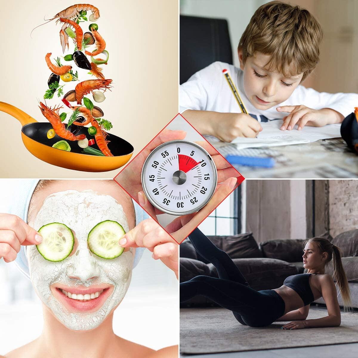 Đồng Hồ Bấm Giờ Trực Quan 60 Phút, Đồng Hồ Đếm Ngược Cơ Học Đồng Hồ Bấm Giờ Nhà Bếp, Đồng Hồ Dạy Học Trong Lớp Để Giảng Dạy, Họp Mặt, Nấu Ăn, Làm Việc