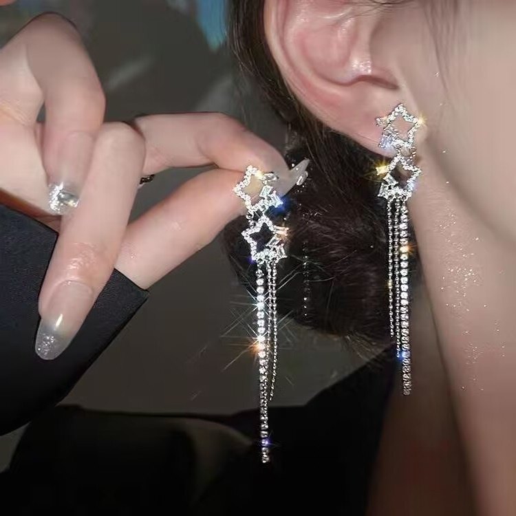 FINE TOO Fashion Pearl Crystal Drop Earrings Elegant Zircon Flower Buttefly Heart Tulip Stud Earing for Women Hypoallergenic Jewelry Accessories