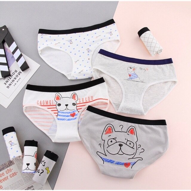 Combo 4 Quần Lót Cún Pug Dễ Thương 🐶