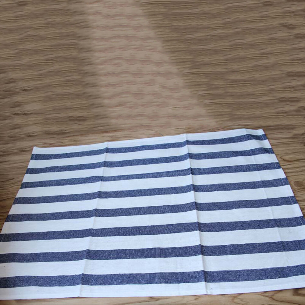 Linen Cotton Stripe Kitchen Table Mats Napkin Placemat Cloth Cup Coaster Pad