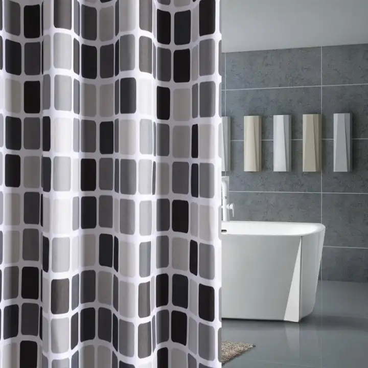 Fw Waterproof Extra Long Extra Wide Drop Fabric Shower Curtain