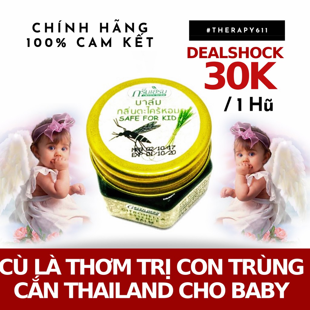 Dầu đuổi muỗi, muỗi đốt an toàn cho bé Green Herb Thái Lan