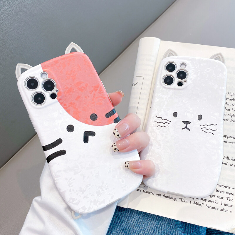 AKABEILA Ốp Silicon Tai Mèo 3D