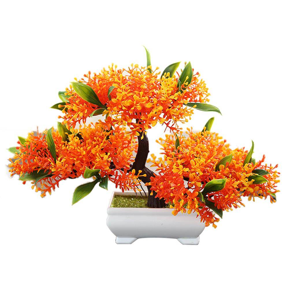 venicenight 1Pc Artificial Potted Plant Flower Tree Home Office Garden Bonsai Decor Ornament