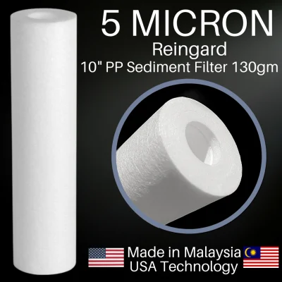 Reingard 10" PP Sediment Water Filter Replacement Cartridge Filter Refill 5 micron 130gm