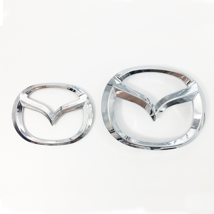 Zr for 1 x abs mazda logo car auto front rear trunk emblem badge sticker decal replacement for mazda
