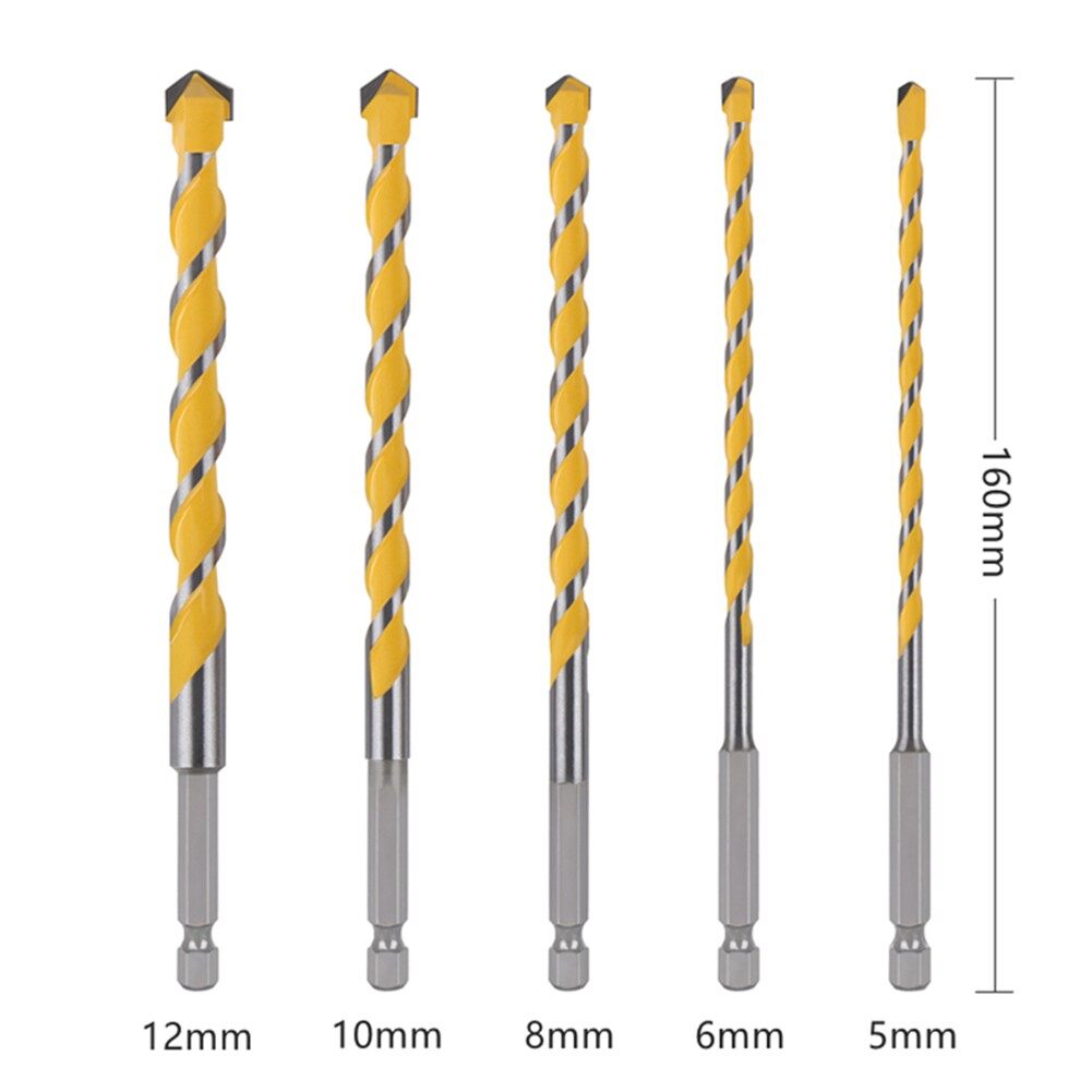 Unnicoco 1Pcs 1/4" Hex Shank Tile Granite Drill Bit Concrete Wall Drill Bit Tungsten Carbide Drilling Bit