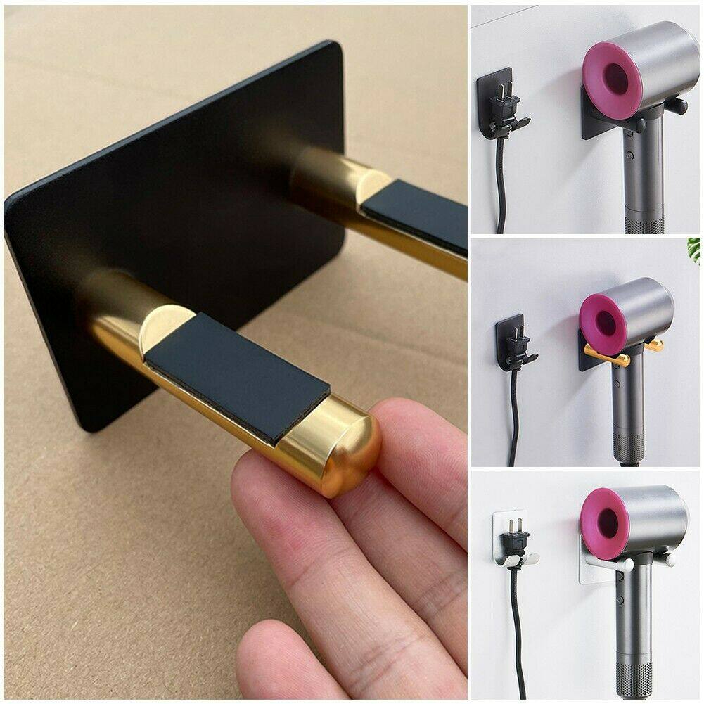 Hair Dryer Holder Wall Mount Bracket Stand Dyson Punch Hanger