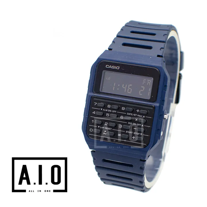 New Arrival Casio Data Bank Calculator Blue Resin Band Watch Ca53wf 2b Ca 53wf 2b Watch For Man Jam Tangan Lelaki Casio Watch For Men Casio Watch Men Watch Watch