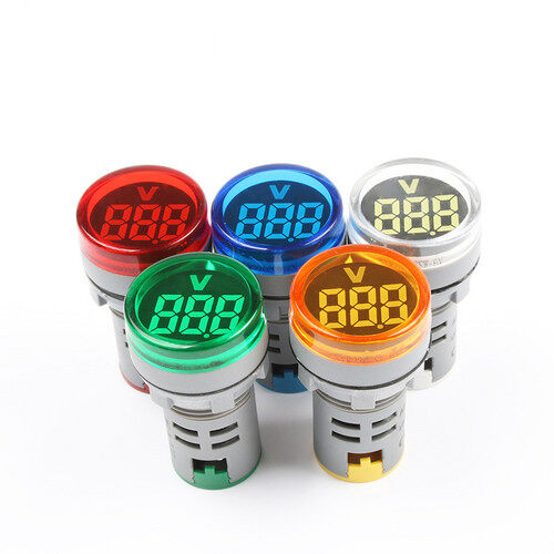 AC 20-500V LED Digital Display Voltmeter Signal Light Voltage Meter Indicator