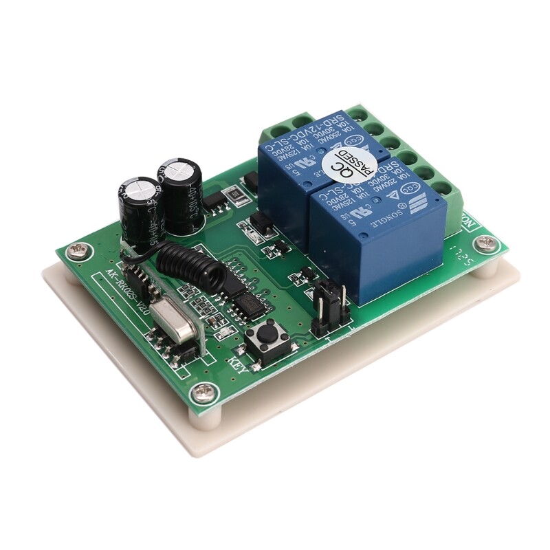 [Phổ] DC 12V 2 Kênh RF 433MHz Không Dây Điều Khiển Từ Xa Relay Chuyển Đổi Mô-đun Nhận
