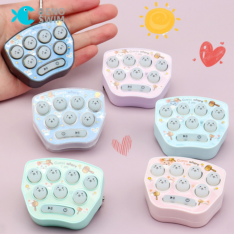 DENOSWIM Children Creative Fidget Toy Hit Gophers Memory Training Game Mini Game Console Stress Relief Hand Puzzle Toys Early Educational Toy