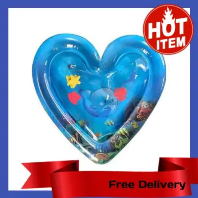 HOT SALE 60 * 65cm Baby Heart Colorful Inflatable Water Play Mat Tummy Time Infant Fun Mat Child Development Play Center (Standard)