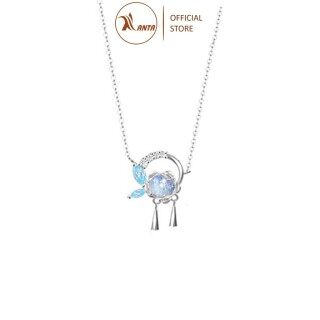 Dây chuyền bạc sang trọng đính đá màu xanh ngọc dành cho nữ ANTA Jewelry thumbnail