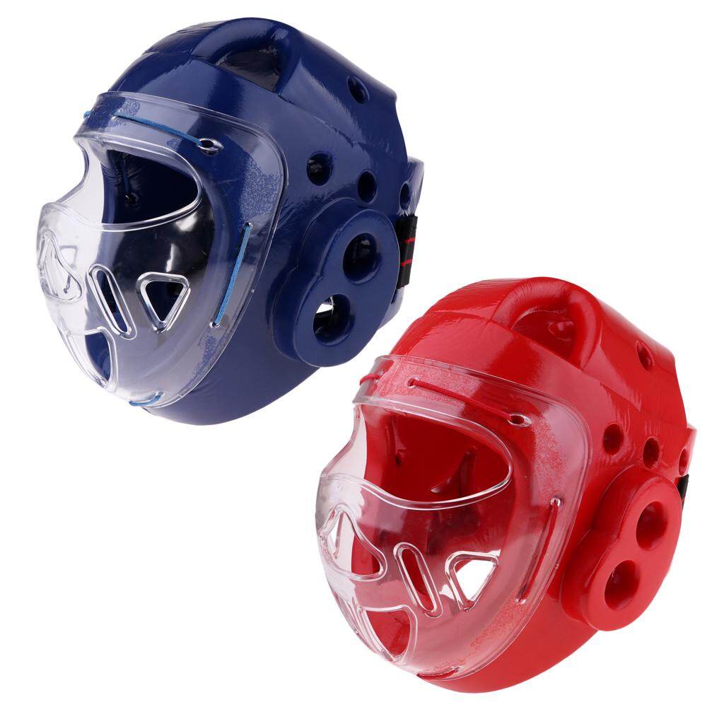 2pc MMA Head Guard Kickboxing Headgear Martial Art Sparring Helmet Protector