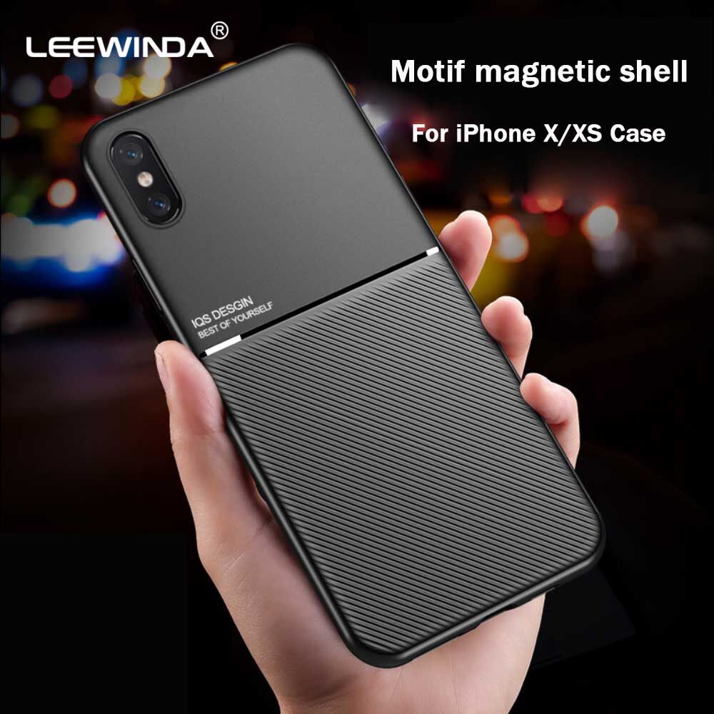 Ốp Điện Thoại Cho iPhone XR XS, Ốp Cho iPhone XS Max, Vỏ Từ Tính Ốp Lưng Chống Sốc Siêu Mỏng Vải Chéo Hỗ Trợ Xe Hơi
